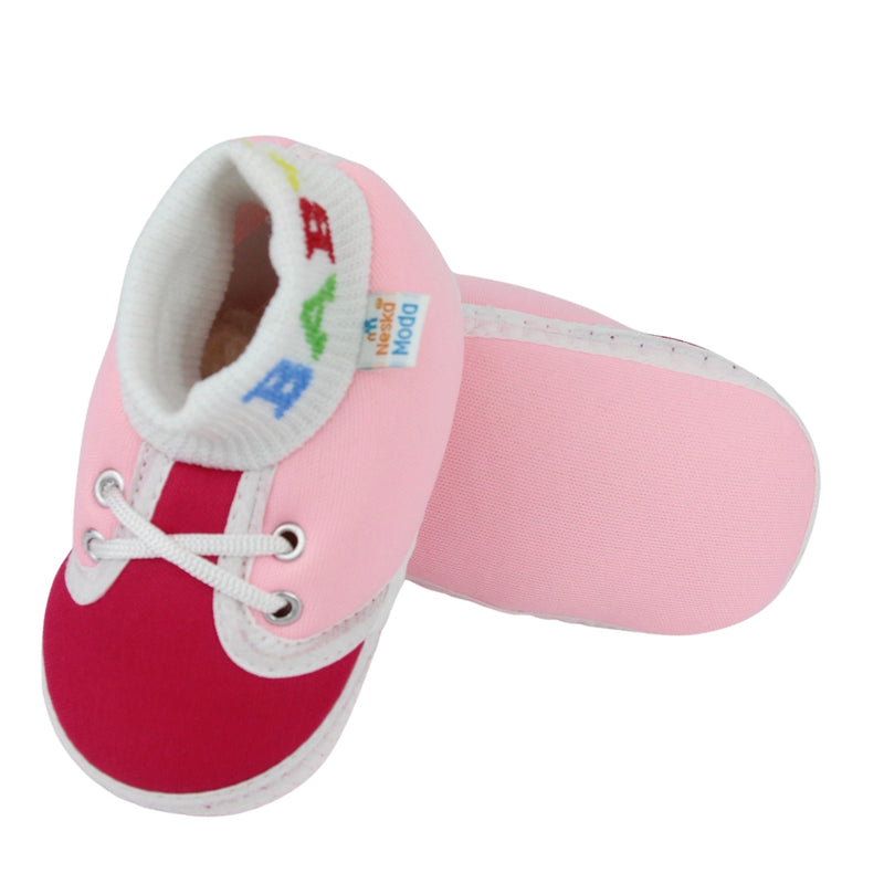 Baby Unisex Cotton Pink Slip-on Socks Booties-BT5284