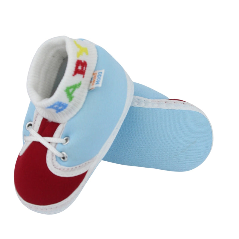 Baby Unisex Cotton Blue,Maroon Slip-on Socks Booties-BT5285