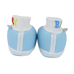 Baby Unisex Cotton Blue,Maroon Slip-on Socks Booties-BT5285