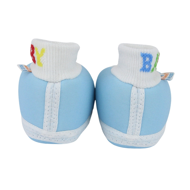 Baby Unisex Cotton Blue,Maroon Slip-on Socks Booties-BT5285