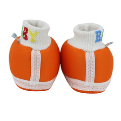 Baby Unisex Cotton Orange,Green Slip-on Socks Booties-BT5286
