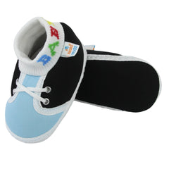 Baby Unisex Cotton Black,Blue Slip-on Socks Booties-BT5289