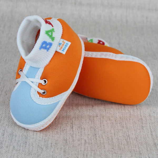 Baby Unisex Cotton Orange,Blue Slip-on Socks Booties-BT5290