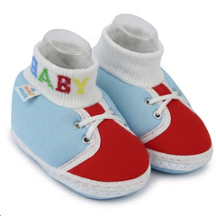 Baby Unisex Cotton Blue,Red Slip-on Socks Booties-BT5291