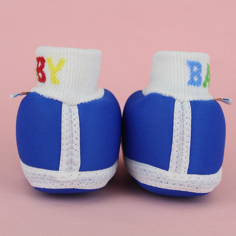 Baby Unisex Cotton Blue Slip-on Socks Booties-BT5292