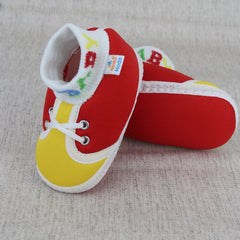 Baby Unisex Cotton Red,Yellow Slip-on Socks Booties-BT5294