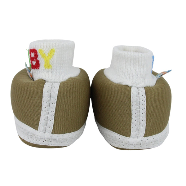 Baby Unisex Cotton Green,Yellow Slip-on Socks Booties-BT5296