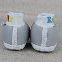 Baby Unisex Cotton Grey,Yellow Slip-on Socks Booties-BT5298