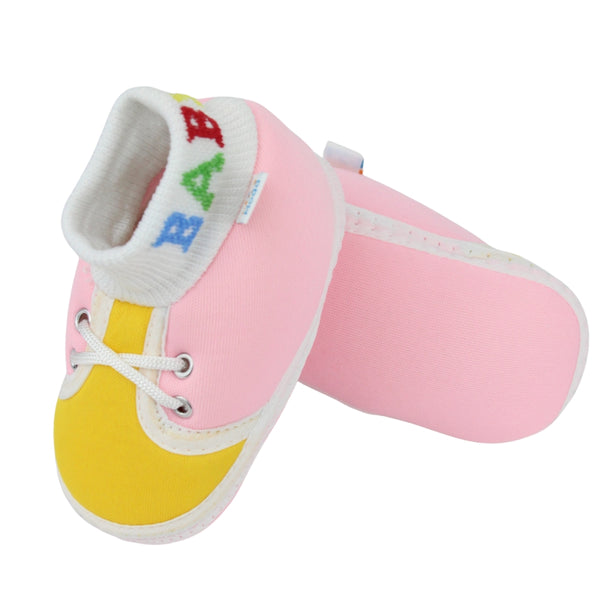 Baby Unisex Cotton Pink,Yellow Slip-on Socks Booties-BT5300