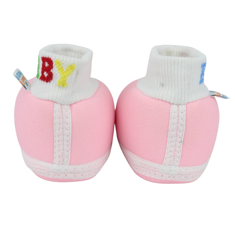 Baby Unisex Cotton Pink,Yellow Slip-on Socks Booties-BT5300