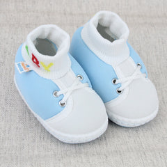 Baby Unisex Cotton Blue,White,Red Slip-on Socks Booties-BT5304