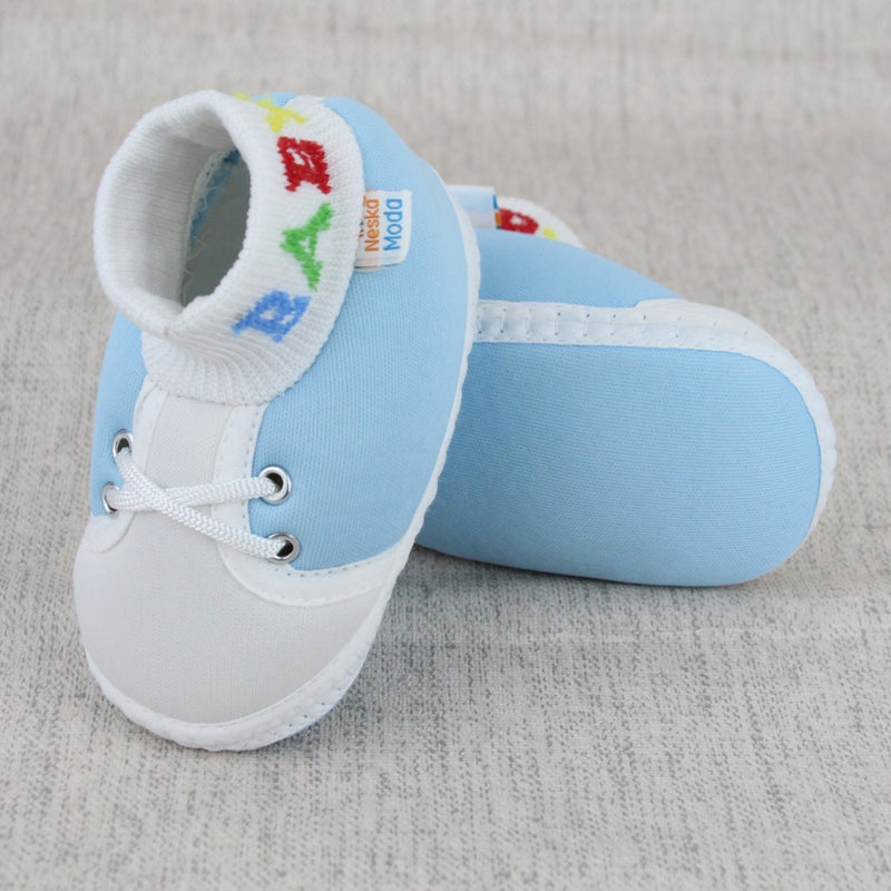 Baby Unisex Cotton Blue,White,Red Slip-on Socks Booties-BT5304