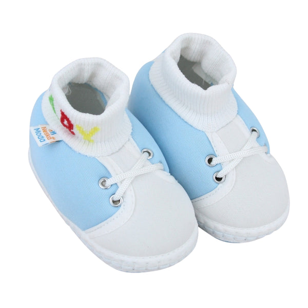 Baby Unisex Cotton Blue,White,Red Slip-on Socks Booties-BT5304