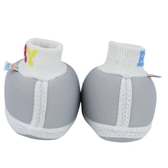Baby Unisex Cotton Grey,White Slip-on Socks Booties-BT5305