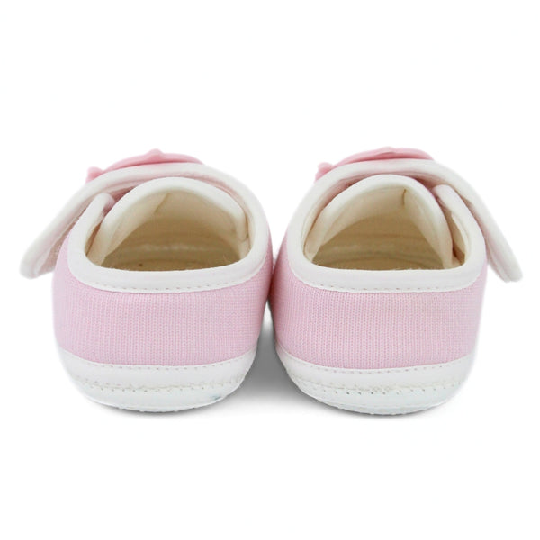 Unisex Cotton Velcro Baby Shark Pink Booties-BT5308