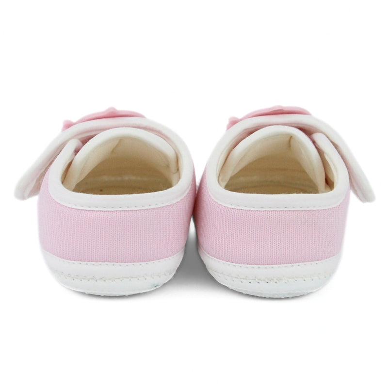 Unisex Cotton Velcro Baby Shark Pink Booties-BT5308