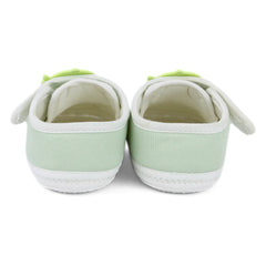 Unisex Cotton Velcro Baby Shark Green Booties-BT5310