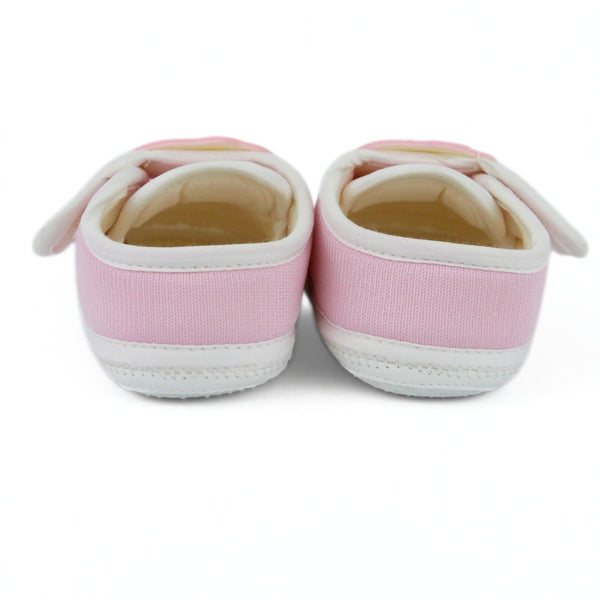 Baby Unisex Cotton Cute Baby Pink Velcro Booties-BT5314