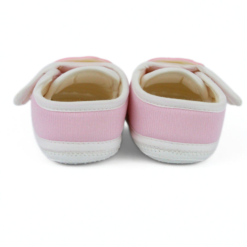 Baby Unisex Cotton Cute Baby Pink Velcro Booties-BT5314