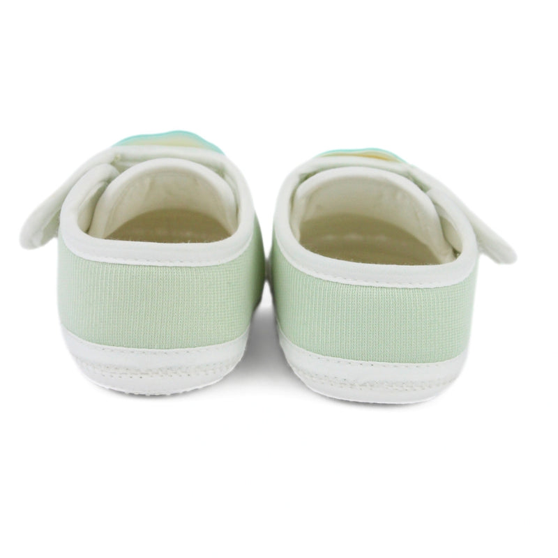 Baby Unisex Cotton Cute Baby Green Velcro Booties-BT5316