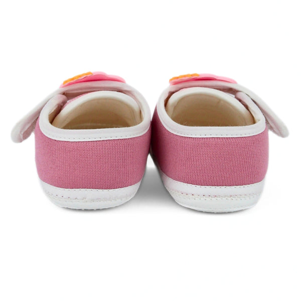 Baby Unisex Cotton Sun Pink Velcro Booties-BT5320