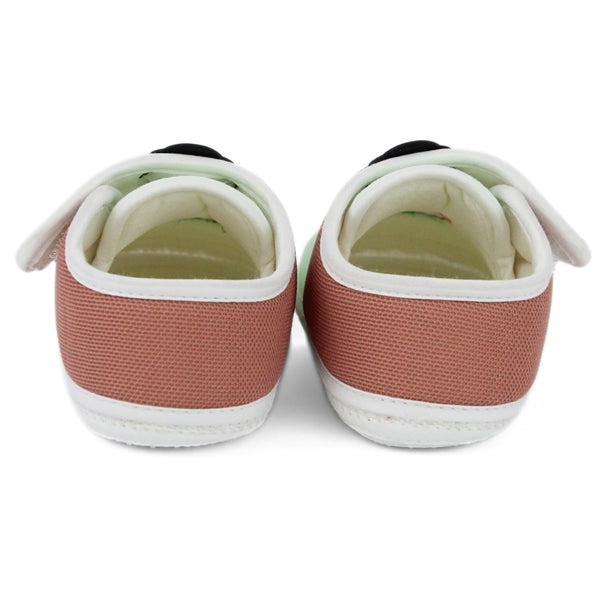 Unisex Cotton Little Baby Green,Brown Velcro Booties-BT5323