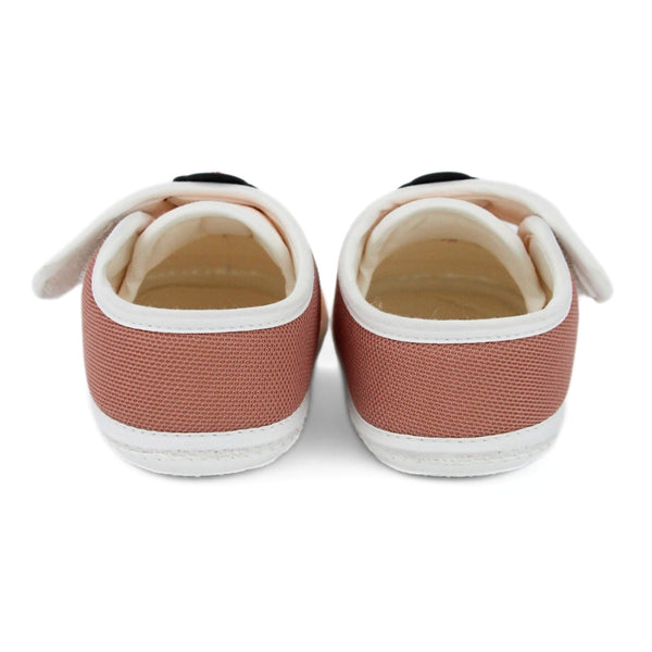 Unisex Cotton Little Baby Brown,Orange Velcro Booties-BT5324