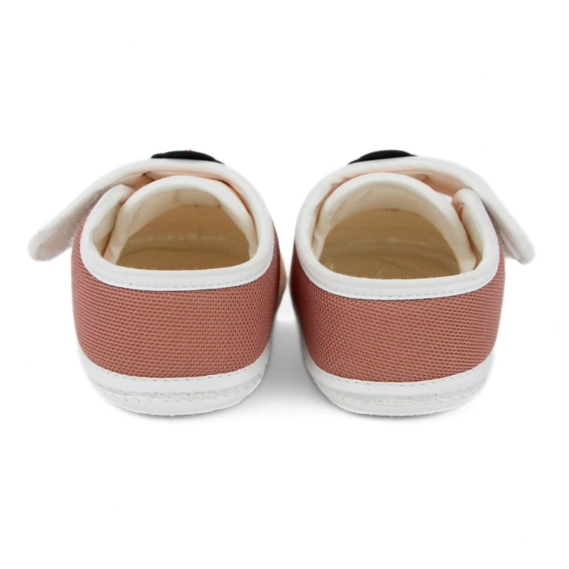 Unisex Cotton Little Baby Brown,Orange Velcro Booties-BT5324