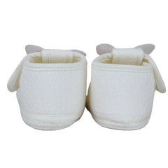 Baby Girls Cotton Butterfly White,Purple Velcro Sandal Booties-BT5328