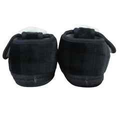 Baby Unisex Fur Star Face Black Velcro Booties-BT5338