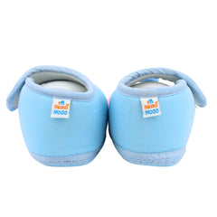 Baby Unisex Cotton Floral Blue,Pink Velcro Booties-BT5372
