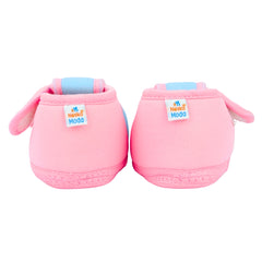Baby Unisex Cotton Floral Blue,Pink Velcro Booties-BT5387