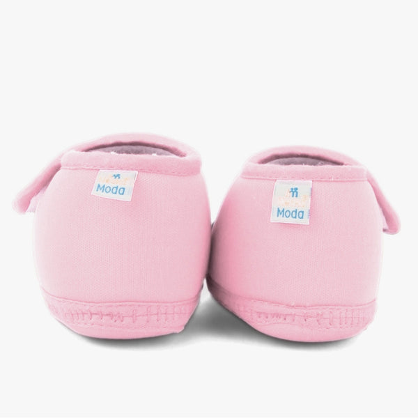 Baby Unisex Cotton Floral Blue,Pink Velcro Booties-BT5397