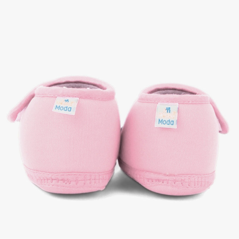 Baby Unisex Cotton Floral Blue,Pink Velcro Booties-BT5397