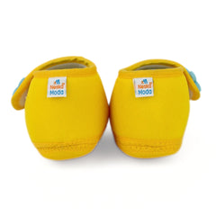 Baby Unisex Cotton Floral Yellow,Blue Velcro Booties-BT5402