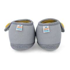 Baby Unisex Cotton Strawberry Yellow,Grey Velcro Booties-BT5403