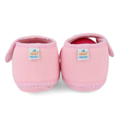 Baby Unisex Cotton Strawberry Pink Velcro Booties-BT5407