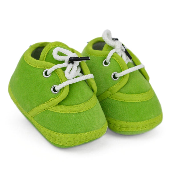 Baby Unisex Velboa Green Lace Booties-BT5424