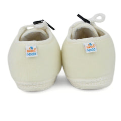 Baby Unisex Velboa White Lace Booties-BT5425