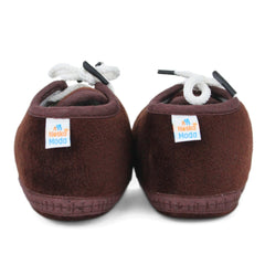 Baby Unisex Velboa Brown Lace Booties-BT5426