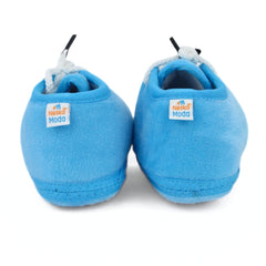 Baby Unisex Velboa Blue Lace Booties-BT5428