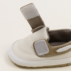 Baby Unisex Velcro Anti Slip Beige Shoe Booties-BT5453