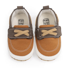 Baby Unisex Velcro Anti Slip Brown Shoe Booties-BT5454