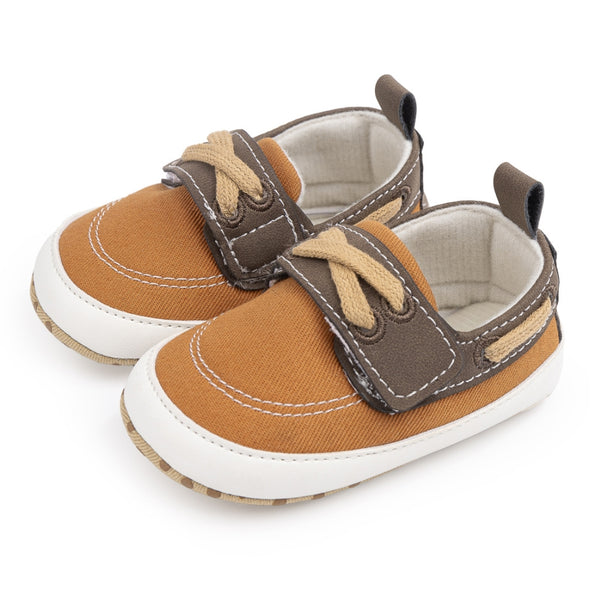 Baby Unisex Velcro Anti Slip Brown Shoe Booties-BT5454