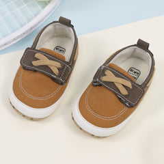 Baby Unisex Velcro Anti Slip Brown Shoe Booties-BT5454