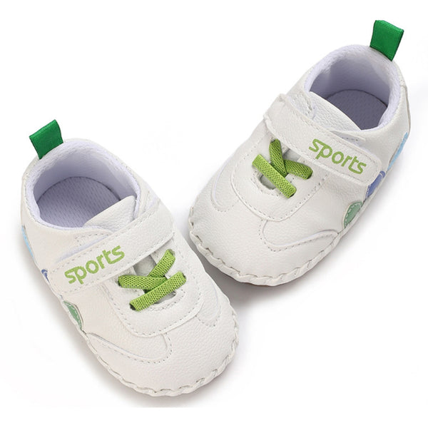 Baby Unisex Sports Anti Slip Velcro & Lace Green Shoe Booties-BT5468