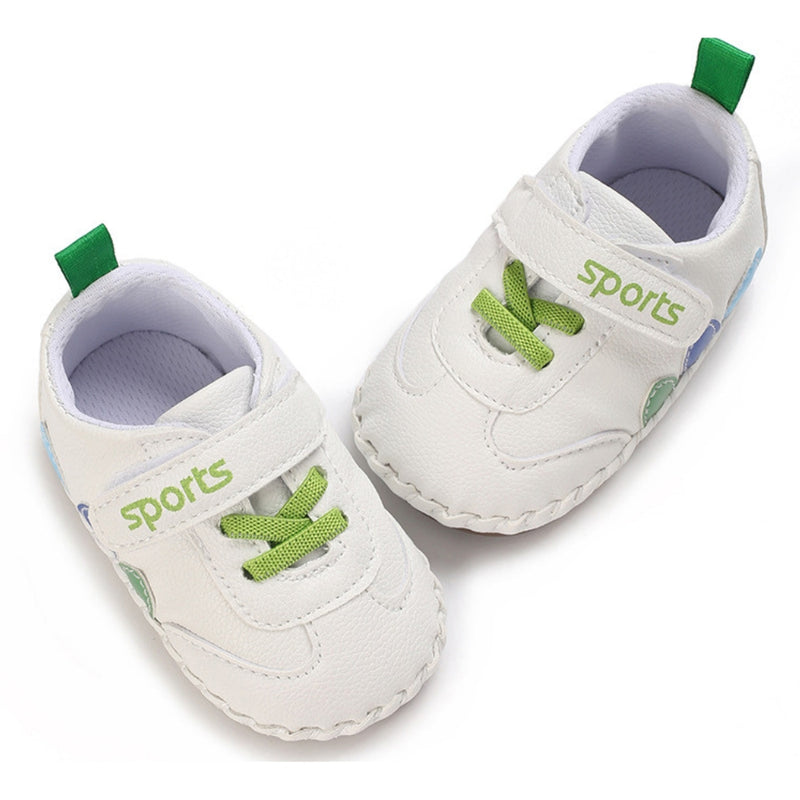 Baby Unisex Sports Anti Slip Velcro & Lace Green Shoe Booties-BT5468