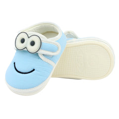 Baby Unisex Cotton Minions Smile Face Blue,White Velcro Shoe-BT5491