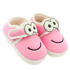 Baby Unisex Cotton Minions Smile Face Pink,White Velcro Shoe-BT5492