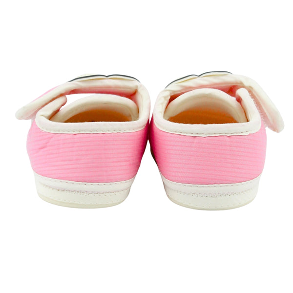 Baby Unisex Cotton Minions Smile Face Pink,White Velcro Shoe-BT5492